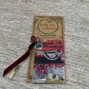 Demdaco Possibilitarian Bookmark with Red and Gold Ribbon & Courage Charm